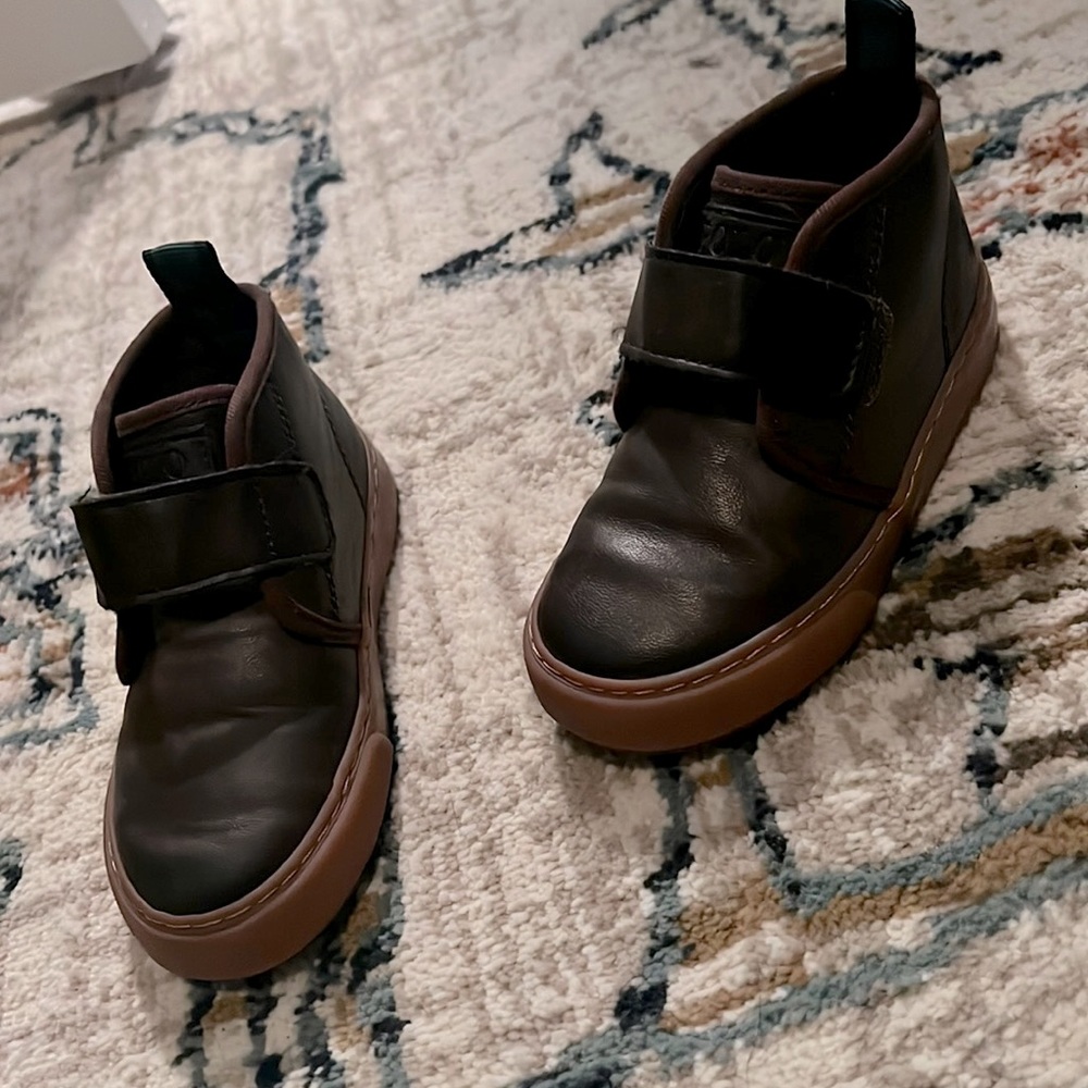 Toddler polo strap shoes.